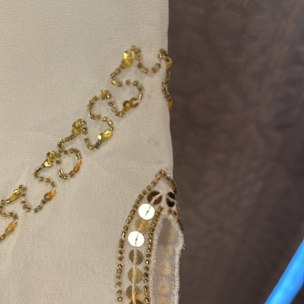 Stunning one size kimono with gold beading and sequins Made in India - Picture 11 of 11
